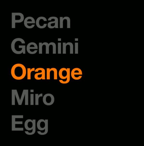 Naming Orange
